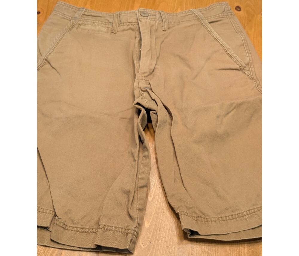 OP Plain Front Chino Shorts, Camel/Dark Khaki, Relaxed Fit, Men's 32, EGU